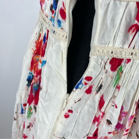 Entro Floral Mini Sundress V-Neck Sleeveless Spring Summer Medium - Picture 6 of 9